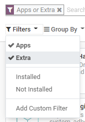 Add "Extra" filter in SotaERP Apps