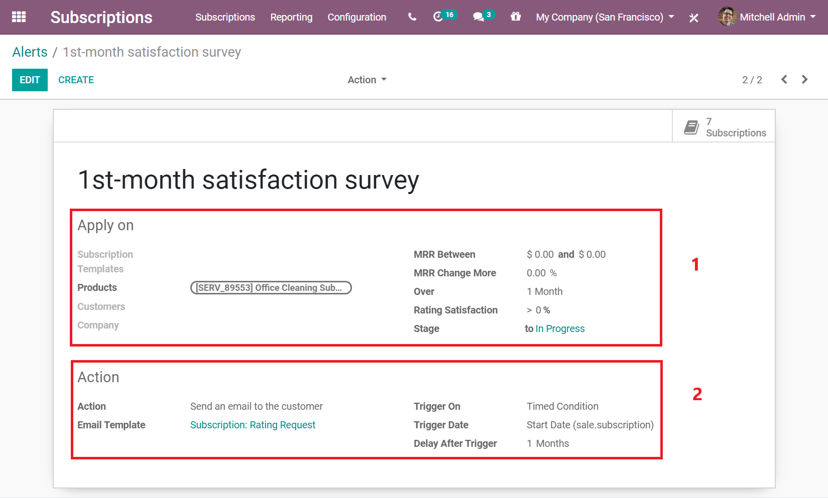 New automatic alert in SotaERP Subscriptions