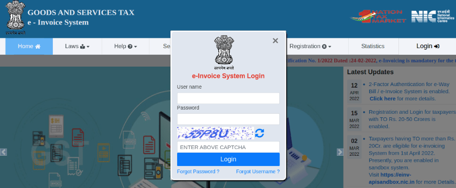 Register SotaERP system on e-invoice web portal