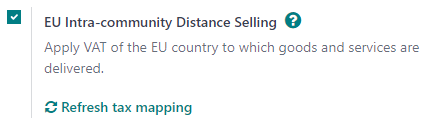 EU intra-community Distance Selling feature in SotaERP Accounting settings