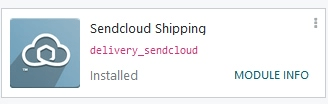 Sendcloud Shipping module in the SotaERP Apps module.