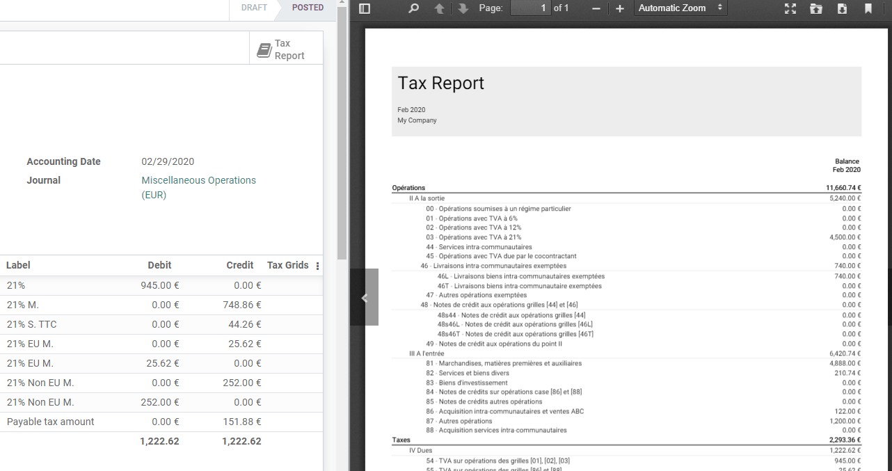 download the PDF with your Tax Report in SotaERP Accounting