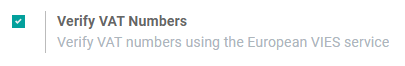 Enable "Verify VAT Numbers" in SotaERP Accounting