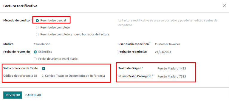 Ghi chú tín dụ sửa văn bản tham chiếu đã được chỉ đến.