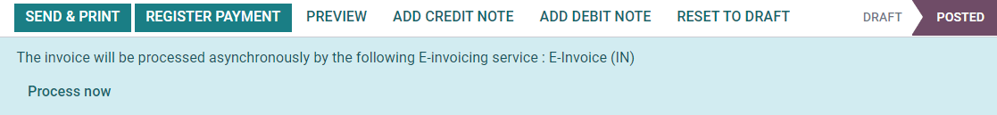 Thông báo xác nhận e-invoicing Ấn Độ