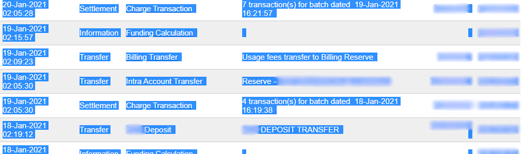 Selecting Authorize.Net transactions to import