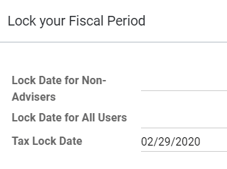 Lock your tax for a specific period in SotaFMS Accounting