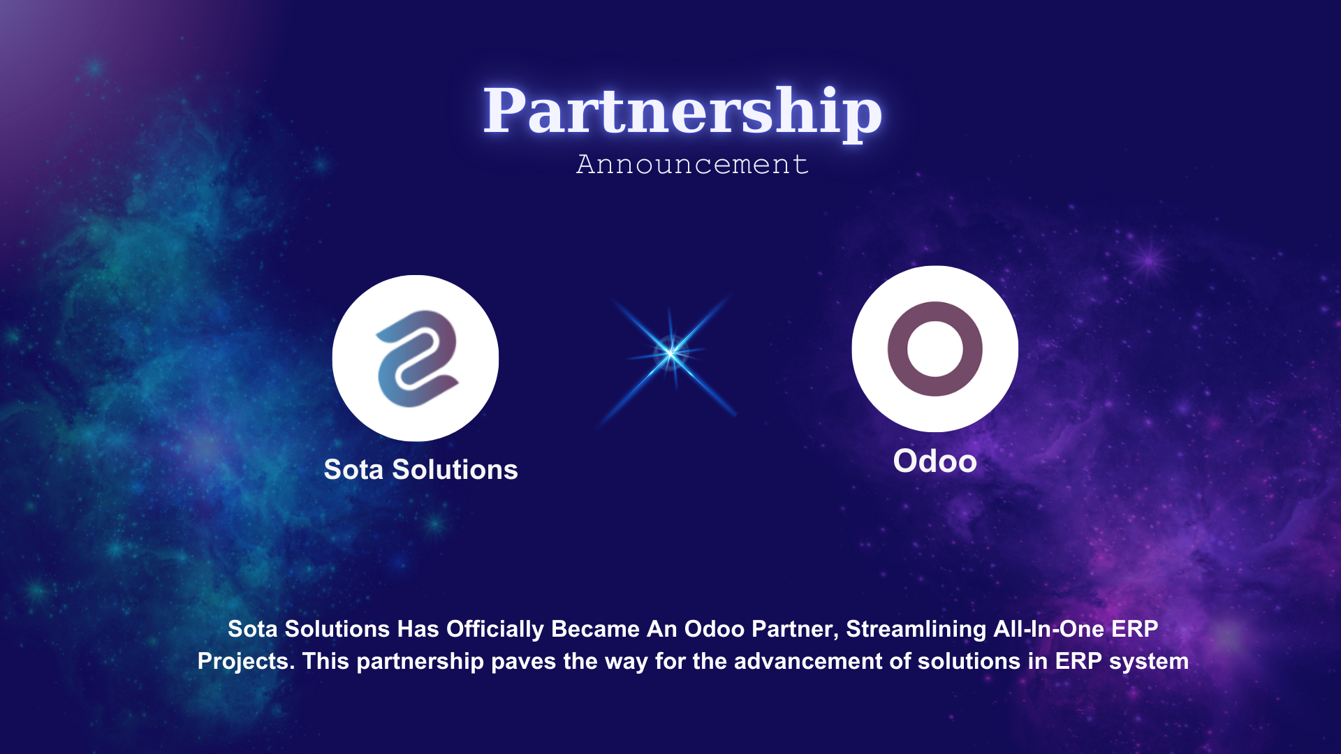 Sota Solutions partnership with Odoo